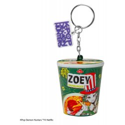 KPop Demon Hunters Squishy Keychain Zoey Hamburger Noodles