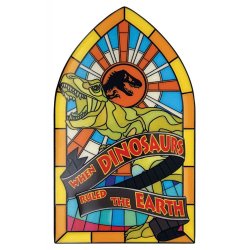 Jurassic Park Ingot Stained Glass Style Metal 11 cm