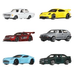 Hot Wheels Silver Series Die-Cast Vehicle 6-Pack 1/64 Euro Style