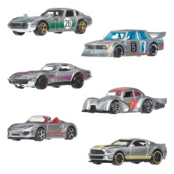 Hot Wheels Silver Series Die-Cast Vehicle 6-Pack 1/64 ZAMAC