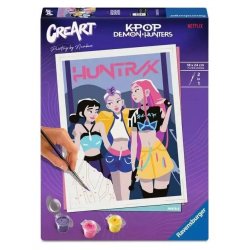 KPop Demon Hunters CreArt Paint by Numbers Painting Set Huntrix