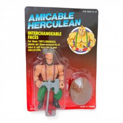 Amicable Herculean - Green Pants / Brown Suspenders / Beard