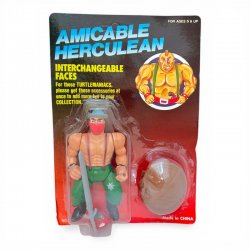 Amicable Herculean - Green Pants / Brown Suspenders / Red Bandana