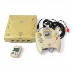 Sega Dreamcast Console + Visual Memory Unit (VMU)