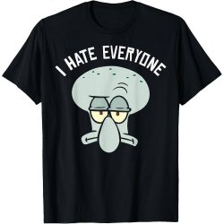 SpongeBob Squarepants - I hate everyone -Shirt Black