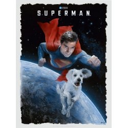 DC Comics Fine Art Print Superman and Krypto 46 x 61 cm - unframed