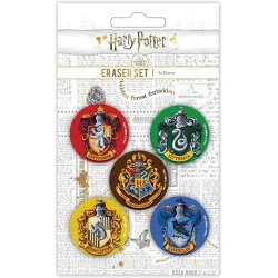 Harry Potter Eraser Set Hogwarts Crests
