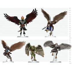 D&D Icons of the Realms Mini Figures Aarakocra Flock 20 cm