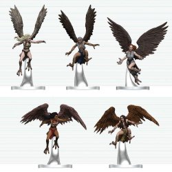 D&D Icons of the Realms Mini Figures Harpy Flock 20 cm