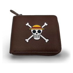 One Piece Wallet Man Zip Skull