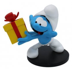 The Smurfs Statue Jokey Smurf with Gift 10 cm