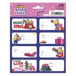 Minions Self-Adhesive Labels Christmas