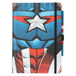 Marvel Captain America Premium Notebook with Pen Uniform A5