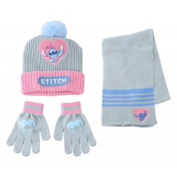 Lilo & Stitch Beanie, Scarf & Gloves 3-Set