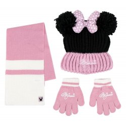 Disney Beanie, Scarf & Gloves 3-Set Minnie Mouse