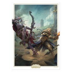 World of Warcraft Art Print Sylvanas vs Anduin Wrynn Limited Edition 42 x 30 cm
