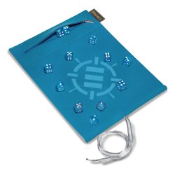 Enhance Tabletop Accessories Roll on a Scroll Dice and Rolling Mat Blue