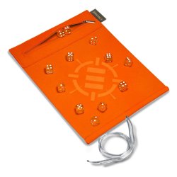 Enhance Tabletop Accessories Roll on a Scroll Dice and Rolling Mat Orange