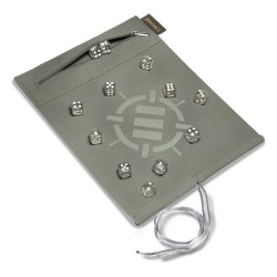 Enhance Tabletop Accessories Roll on a Scroll Dice and Rolling Mat Silver