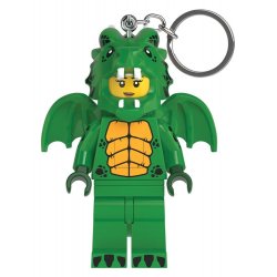 Lego Mini Figure Keychain Light Green Dragon Girl
