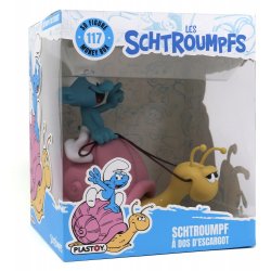 The Smurfs: Money Box Smurf on a Snail's Back 19 cm