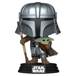 Star Wars POP! Vinyl Bobblehead Figure Mandalorian with Grogu (Impressions) Exclusive 9 cm