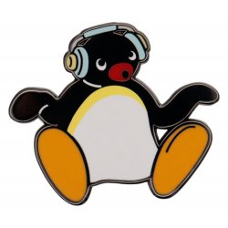 Pingu Pin Badge Headphones Limited Edition