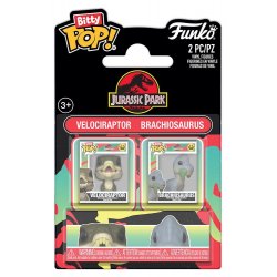 Jurassic Park Bitty POP! Vinyl Figure 2-Pack Velociraptor & Brachiosaurus 2 cm