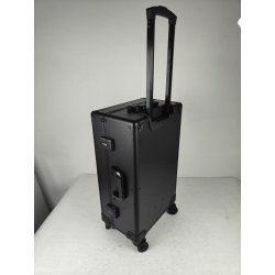 Evoretro Trading Card Luggage Wheeled Case 5-Rows Round Aluminum 56.0 x 35.4 cm