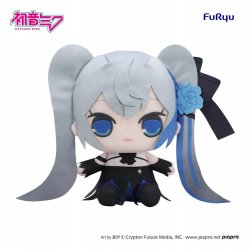 Hatsune Miku Kyurumaru Big Plush Figure Blue Rose 28 cm