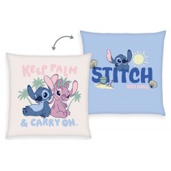 Lilo & Stitch Soft Velboa Pillow Stitch & Angel Keep Palm & Carry On 40 x 40 cm