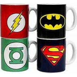DC Comics Ceramic Mini Coffee Mugs Logos 8 cm Set (4)
