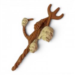 Star Wars: Power of the Force - Amanaman Brown Headhunter Staff Broken
