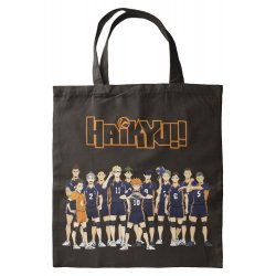 Tote Bag Haikyu Black 40 x 35 cm