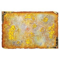 World of Warcraft Replica Metal Map of Azeroth Limited Edition 12 x 18 cm