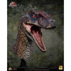 Jurassic Park III Life Size Bust Male Alpha Velociraptor "Blood Knight" 83 cm