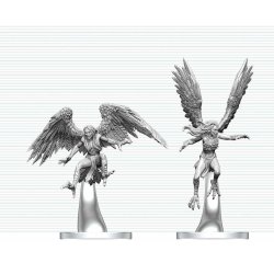Dungeons & Dragons Nolzur's Marvelous Miniatures Unpainted Miniature Harpies 17 cm