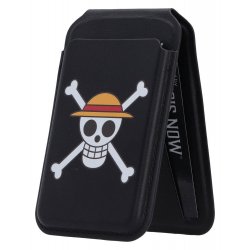 One Piece Card Holder Luffy Jolly Roger Black 10 cm