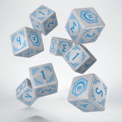 Shadow Scar Dice Set of 8 Essential White & Blue