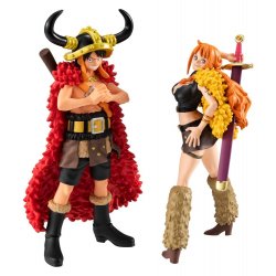 One Piece WALLSTAR PVC Figures 2-Pack Monkey D. Luffy & Nami Ver. Elbaph 11 cm (with gift)