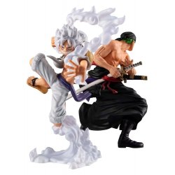 One Piece Wallstar PVC Figures 2-Pack Monkey D. Luffy Gear Fifth & Roronoa Zoro (with gift) 10 cm
