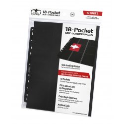 Ultimate Guard 18-Pocket Pages Side-Loading Negro (10)