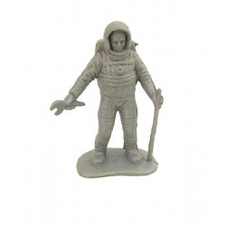 Gray Astronaut Plastic Figure