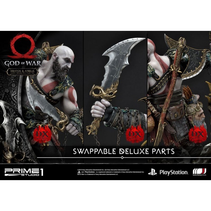 De Toyboys God Of War 18 Statue Kratos Atreus Deluxe Ver 72 Cm