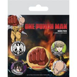 One Punch Man Pin Badges 5-Pack Destructive