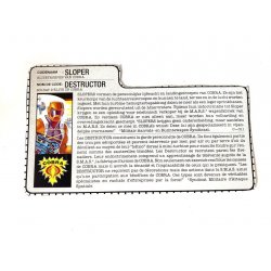 GI Joe – Annihilator (v1) Sloper Destuctor Dutch French File Card