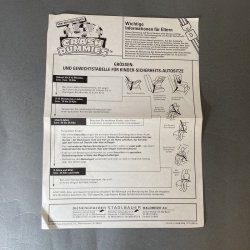 Crash Dummies Information Brochure Catalog Fold Out (German)